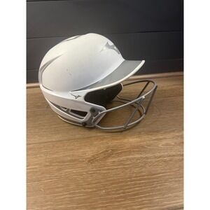 MIzuno F6-BT Two-Tone Batting Helmet White/Gray Adult 6 3/4"-7 3/8"